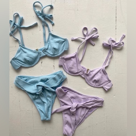 437 Daydream Lavender Purple 3pc bikini set - Picture 2 of 10